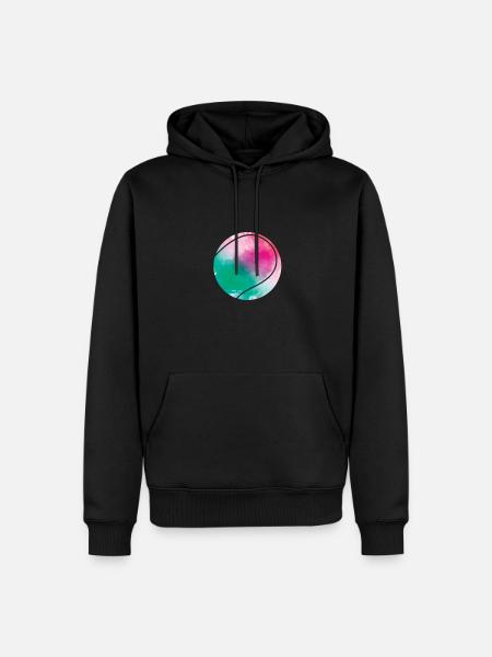 Tennis bunter Ball - Männer Premium Bio Hoodie - Schwarz