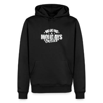 Making Mondays Better - Männer Premium Bio Hoodie - Schwarz - Vorne - Nico (187cm)