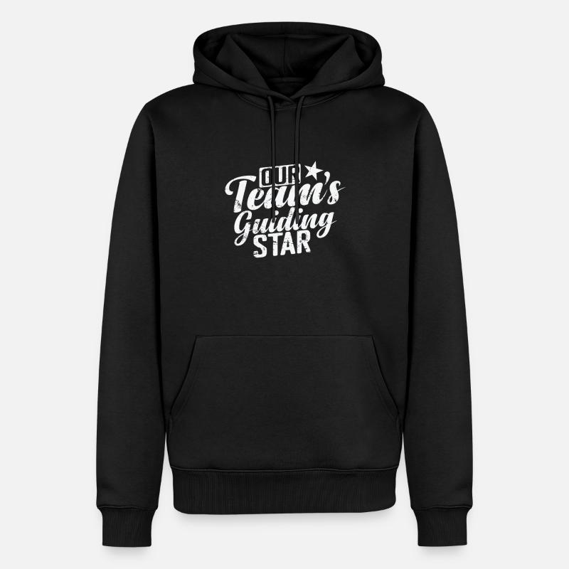 L’étoile directrice de notre équipe - Sweat à capuche Premium bio Homme - noir