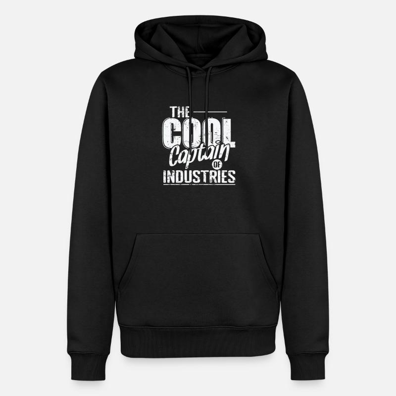Le capitaine cool des industries - Sweat à capuche Premium bio Homme - noir