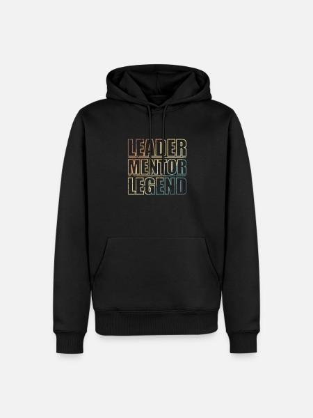 Leader, Mentor, Legend - Men’s Premium Organic Hoodie - black