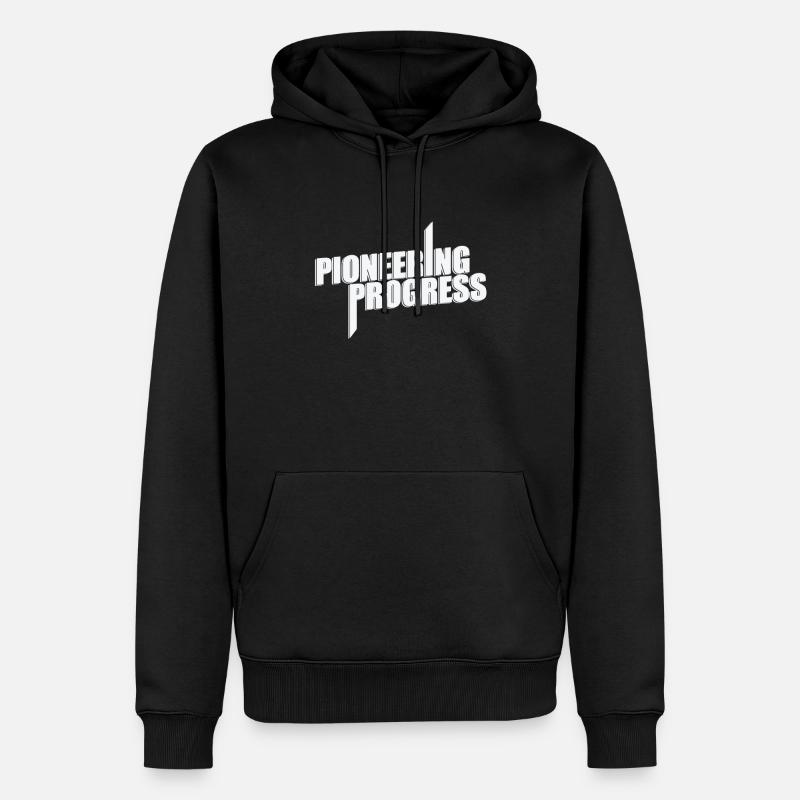 Progrès pionniers - Sweat à capuche Premium bio Homme - noir