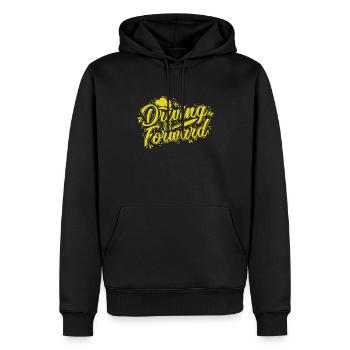 Driving Us Forward - Men’s Premium Organic Hoodie - black - Front - Nico (187cm)