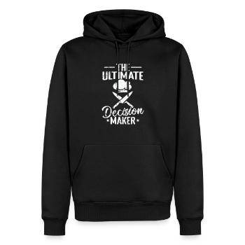 The Ultimate Decision Maker - Men’s Premium Organic Hoodie - black - Front - Nico (187cm)