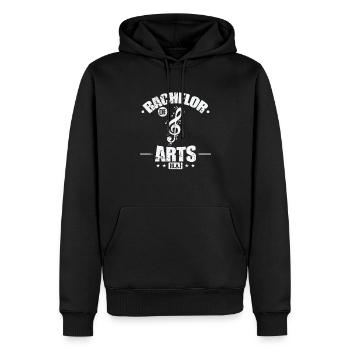 Bachelor of Arts Kunst und Gestaltung - Männer Premium Bio Hoodie - Schwarz - Vorne - Nico (187cm)