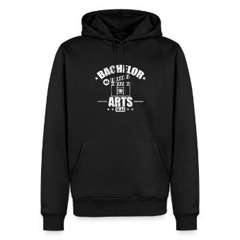 Bachelor of Arts Kunstwissenschaft - Männer Premium Bio Hoodie - Schwarz - Vorne - Nico (187cm)