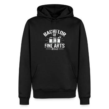 Bachelor of Fine Arts Bildende Künste - Männer Premium Bio Hoodie - Schwarz - Vorne - Nico (187cm)