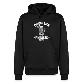 Bachelor of Fine Arts Kunst und Kreativität - Männer Premium Bio Hoodie - Schwarz - Vorne - Nico (187cm)