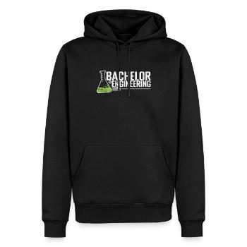 Baccalauréat en ingénierie, ingénierie et conception - Sweat à capuche Premium bio Homme - noir - Devant - Nico (187cm)