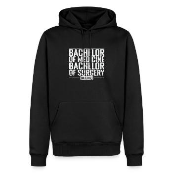 Bachelor of Medicine, Bachelor of Surgery Studium - Männer Premium Bio Hoodie - Schwarz - Vorne - Nico (187cm)