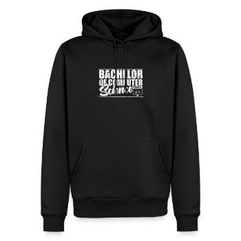 Bachelor of Computer Science Computer Technology - Men’s Premium Organic Hoodie - black - Front - Nico (187cm)