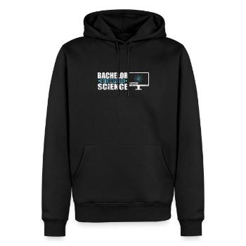 Bachelor of Computer Science Software Engineering - Men’s Premium Organic Hoodie - black - Front - Nico (187cm)