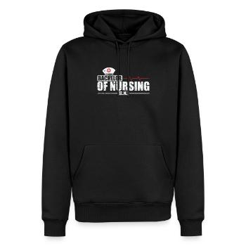 Bachelor of Nursing Krankenpflege - Männer Premium Bio Hoodie - Schwarz - Vorne - Nico (187cm)