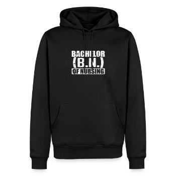 Bachelor of Nursing Medizinische Pflege - Männer Premium Bio Hoodie - Schwarz - Vorne - Nico (187cm)