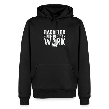 Bachelor of Social Work Gemeinwesenarbeit - Männer Premium Bio Hoodie - Schwarz - Vorne - Nico (187cm)