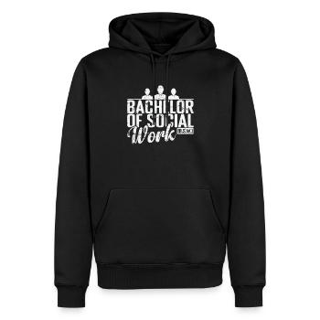 Bachelor of Social Work Soziale Unterstützung - Männer Premium Bio Hoodie - Schwarz - Vorne - Nico (187cm)