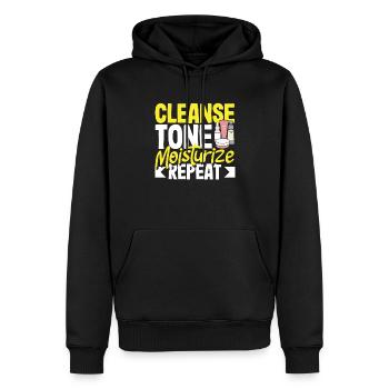 Hautpflege Kosmetikerin Kosmetik - Männer Premium Bio Hoodie - Schwarz - Vorne - Nico (187cm)