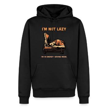 Fauler Programmierer Humor Energiesparmodus Lustig - Männer Premium Bio Hoodie - Schwarz - Vorne - Nico (187cm)