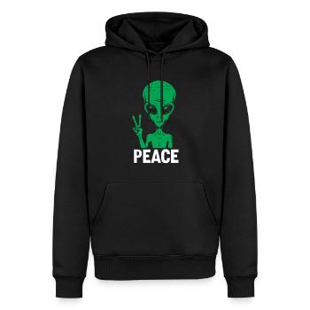 Funny Alien Alien Gift - Men’s Premium Organic Hoodie - black - Front - Nico (187cm)