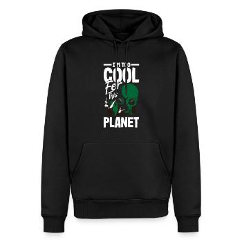 Lustiges Alien Außerirdische Geschenk - Männer Premium Bio Hoodie - Schwarz - Vorne - Nico (187cm)