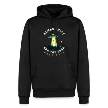 Lustiges Alien Außerirdische Geschenk - Männer Premium Bio Hoodie - Schwarz - Vorne - Nico (187cm)