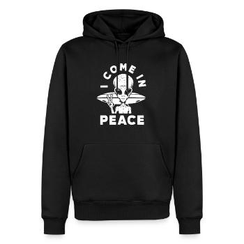 Lustiges Alien Außerirdische Geschenk - Männer Premium Bio Hoodie - Schwarz - Vorne - Nico (187cm)