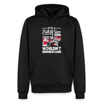 Hautpflege Kosmetikerin Kosmetik - Männer Premium Bio Hoodie - Schwarz - Vorne - Nico (187cm)
