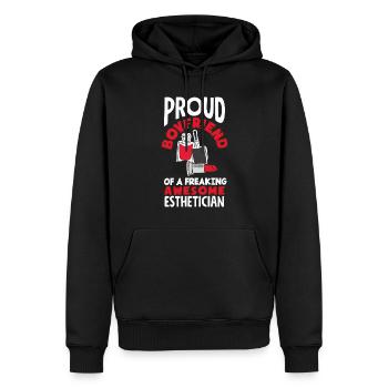 Hautpflege Kosmetikerin Kosmetik - Männer Premium Bio Hoodie - Schwarz - Vorne - Nico (187cm)