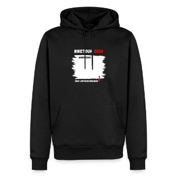 Bike Motorrad Biker Tour 2024 lustige Geschenkidee - Männer Premium Bio Hoodie - Schwarz - Vorne - Nico (187cm)