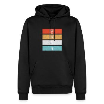 Vintage Style Calisthenics Retro Geschenk - Männer Premium Bio Hoodie - Schwarz - Vorne - Nico (187cm)