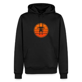 Retro Sun Calisthenics Retro Geschenk Tshirt - Männer Premium Bio Hoodie - Schwarz - Vorne - Nico (187cm)
