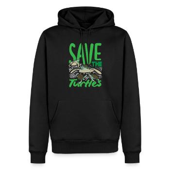 Tortue Tortue Mer Cadeau - Sweat à capuche Premium bio Homme - noir - Devant - Nico (187cm)