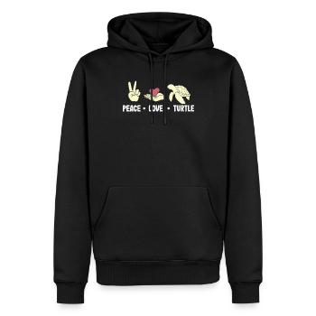 Tortue Tortue Mer Cadeau - Sweat à capuche Premium bio Homme - noir - Devant - Nico (187cm)