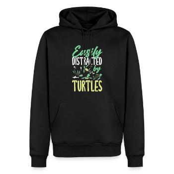 Tortue Tortue Mer Cadeau - Sweat à capuche Premium bio Homme - noir - Devant - Nico (187cm)