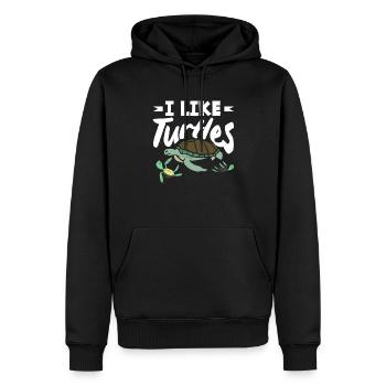 Tortue Tortue Mer Cadeau - Sweat à capuche Premium bio Homme - noir - Devant - Nico (187cm)