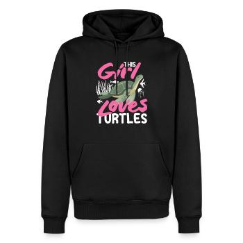 Schildkröte Meeresschildkröte Geschenk - Männer Premium Bio Hoodie - Schwarz - Vorne - Nico (187cm)