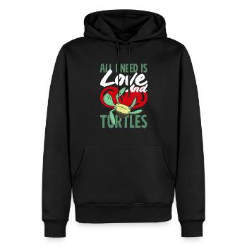Tortue Tortue Mer Cadeau - Sweat à capuche Premium bio Homme - noir - Devant - Nico (187cm)