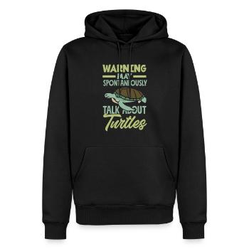 Tortue Tortue Mer Cadeau - Sweat à capuche Premium bio Homme - noir - Devant - Nico (187cm)