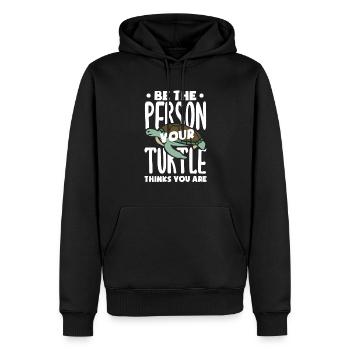 Turtle Sea Turtle Gift - Men’s Premium Organic Hoodie - black - Front - Nico (187cm)