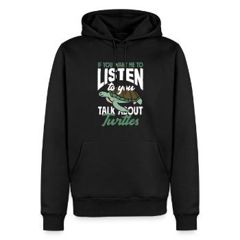 Tortue Tortue Mer Cadeau - Sweat à capuche Premium bio Homme - noir - Devant - Nico (187cm)
