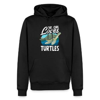 Tortue Tortue Mer Cadeau - Sweat à capuche Premium bio Homme - noir - Devant - Nico (187cm)