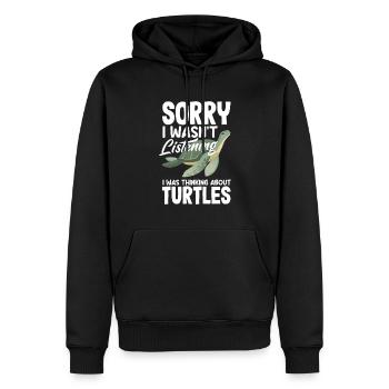 Tortue Tortue Mer Cadeau - Sweat à capuche Premium bio Homme - noir - Devant - Nico (187cm)