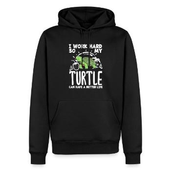 Tortue Tortue Mer Cadeau - Sweat à capuche Premium bio Homme - noir - Devant - Nico (187cm)