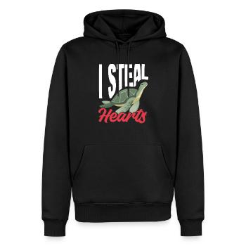 Turtle Sea Turtle Gift - Men’s Premium Organic Hoodie - black - Front - Nico (187cm)
