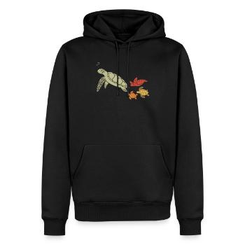 Turtle Sea Turtle Gift - Men’s Premium Organic Hoodie - black - Front - Nico (187cm)