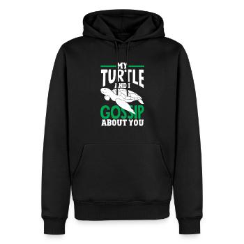 Turtle Sea Turtle Gift - Men’s Premium Organic Hoodie - black - Front - Nico (187cm)