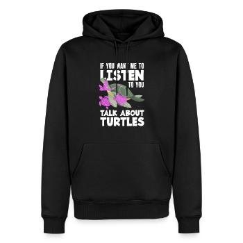Turtle Sea Turtle Gift - Men’s Premium Organic Hoodie - black - Front - Nico (187cm)