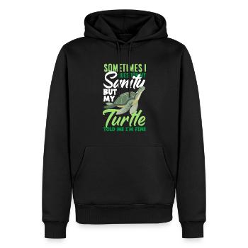 Turtle Sea Turtle Gift - Men’s Premium Organic Hoodie - black - Front - Nico (187cm)