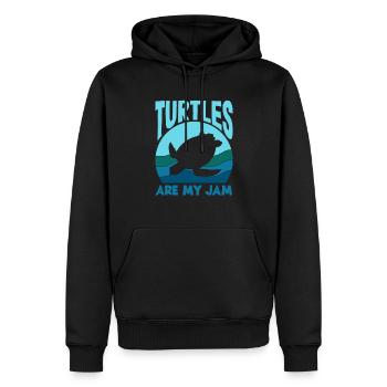 Tortue Tortue Mer Cadeau - Sweat à capuche Premium bio Homme - noir - Devant - Nico (187cm)