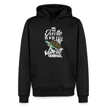 Tortue Tortue Mer Cadeau - Sweat à capuche Premium bio Homme - noir - Devant - Nico (187cm)